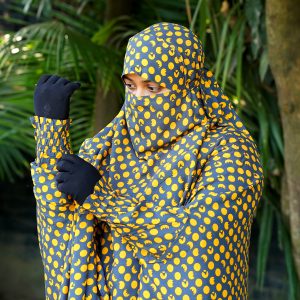 Linen Sleeve Khimar.Anemone